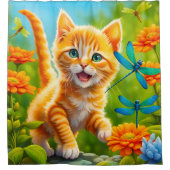 Rideaux De Douche Chaton joyeux (Devant)