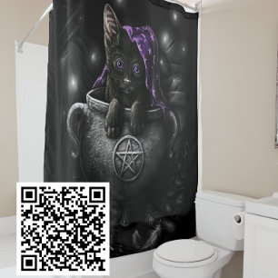 Rideaux De Douche Chaton noir de sorcières