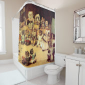 Rideaux De Douche Chatons de l'école d'un chat, Louis Wain (En situation)