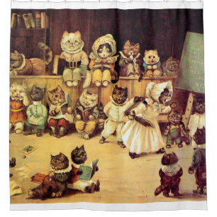 Rideaux De Douche Chatons de l'école d'un chat, Louis Wain