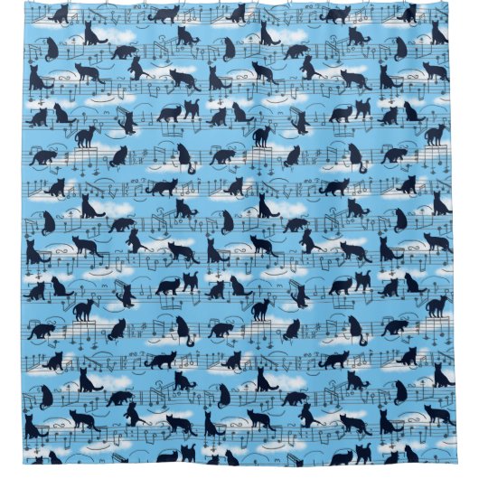 Rideaux De Douche chatons musicaux (Devant)