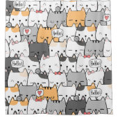 Rideaux De Douche chats amusants sans couture motif (Devant)