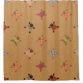 Rideaux De Douche Chats bien habillés faisant des Empreintes de patt (Devant)