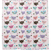 Rideaux De Douche Chats colorés mignons (Devant)