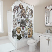 Rideaux De Douche Chats et chiens (En situation)