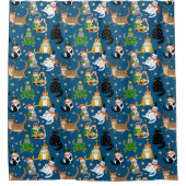 Rideaux De Douche Chats Festifs en Costumes de Noël Motif (Devant)