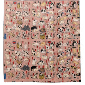 Rideaux De Douche chats japonais Ukiyo-e Funny kitty (Devant)