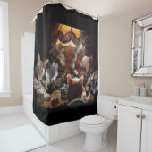 Rideaux De Douche Chats jouant au poker (En situation)