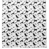 Rideaux De Douche Chats Noirs Et Chats Motifs Mignons Halloween (Devant)
