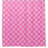 Rideaux De Douche Chaud Pink Checkerboard (Devant)