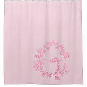 Rideaux De Douche Chaud rose moderne Script Girl Monogramme Nom (Devant)