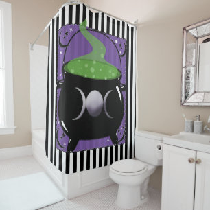 Rideaux De Douche Chaudière Magique à Bulles Sorcière Fantaisiste Ha