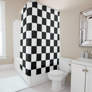 Rideaux De Douche Chauffeur noir blanc