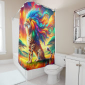 Rideaux De Douche Cheetah Art (En situation)