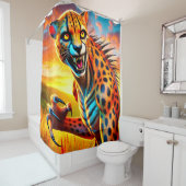 Rideaux De Douche Cheetah Art (En situation)