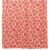 Rideaux De Douche Cheetah Motif imprimé rouge (Devant)