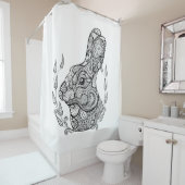 Rideaux De Douche Chef inspiré de lapin en guirlande (En situation)