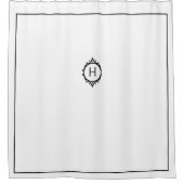 Rideaux De Douche Chelsea noir et blanc Monogramme (Devant)