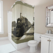 Rideaux De Douche Chemin de fer historique (En situation)