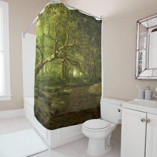 Rideaux De Douche Chemin de la forêt (En situation)