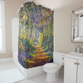 Rideaux De Douche Chemin de l'impressionnisme : Aquarelle de la forê (En situation)