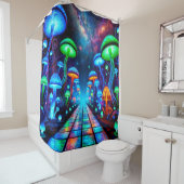 Rideaux De Douche Chemin du champignon (En situation)