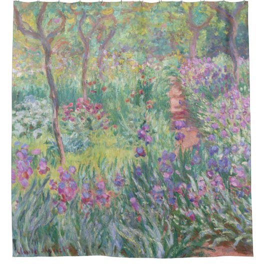 Rideaux De Douche Chemin du jardin de Monet Art impressionniste fran (Devant)