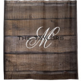 Rideaux De Douche Chêne rustique Nom de famille Grange Ferme Cabine (Devant)