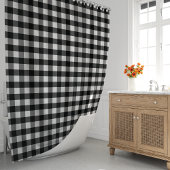 Rideaux De Douche Chèque de bison noir et blanc