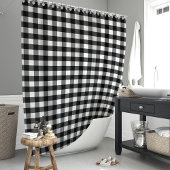 Rideaux De Douche Chèque de bison noir et blanc