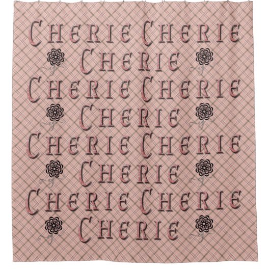 Rideaux De Douche Cherie with monogram badge (Devant)