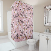 Rideaux De Douche Cherry Blossom Rose : Printemps tendre (En situation)