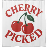 Rideaux De Douche Cherry Picted Retro tendance Fruit Graphic (Devant)