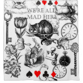 Rideaux De Douche Cheshire Chat classique alice au merveilleux fou (Devant)