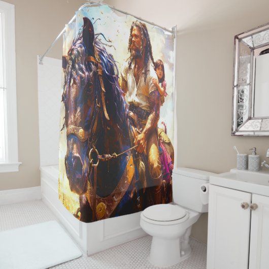 Rideaux De Douche Cheval (En situation)
