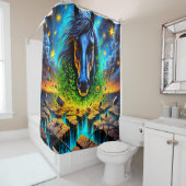 Rideaux De Douche Cheval Art (En situation)