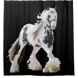 Rideaux De Douche Cheval d'attelage Gypsy Mare Stallion