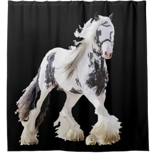 Rideaux De Douche Cheval d'attelage Gypsy Mare Stallion (Devant)