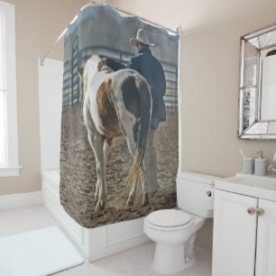 Rideaux De Douche Cheval de cow-boy de l'Ouest