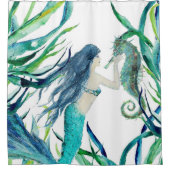 Rideaux De Douche Cheval de mer Sirène sous la mer (Devant)