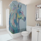 Rideaux De Douche Cheval de plusieurs couleurs (En situation)