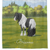 Rideaux De Douche Cheval d'équipage du Pinto noir Piebald Gypsy Vann (Devant)