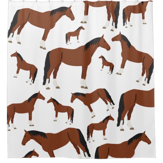 Rideaux De Douche Cheval Design (Devant)