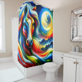 Rideaux De Douche Cheval Design (En situation)