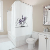 Rideaux De Douche Cheval Dressage en Trot Piaffe (En situation)