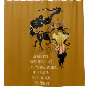 Rideaux De Douche Cheval Silhouette Stylisé