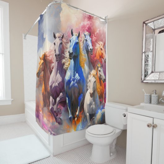Rideaux De Douche Chevaux (En situation)