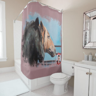 Rideaux De Douche Chevaux/Cabalos/Horses