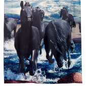 Rideaux De Douche Chevaux courant dans l'eau (Devant)