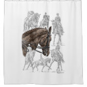 Rideaux De Douche Chevaux de contrainte collectés FEI (Devant)